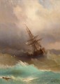 嵐の海の船 1887 ロマンチックなイワン・アイヴァゾフスキー ロシア